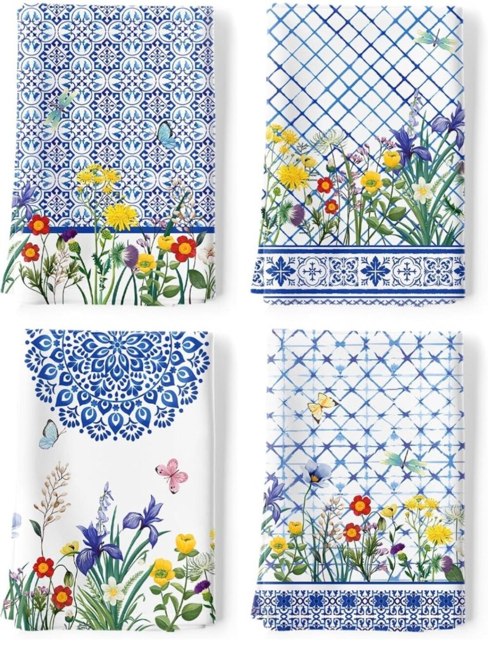 **SALE** NWT Retro Wildflower Kitchen Towels - Picture 3 of 4